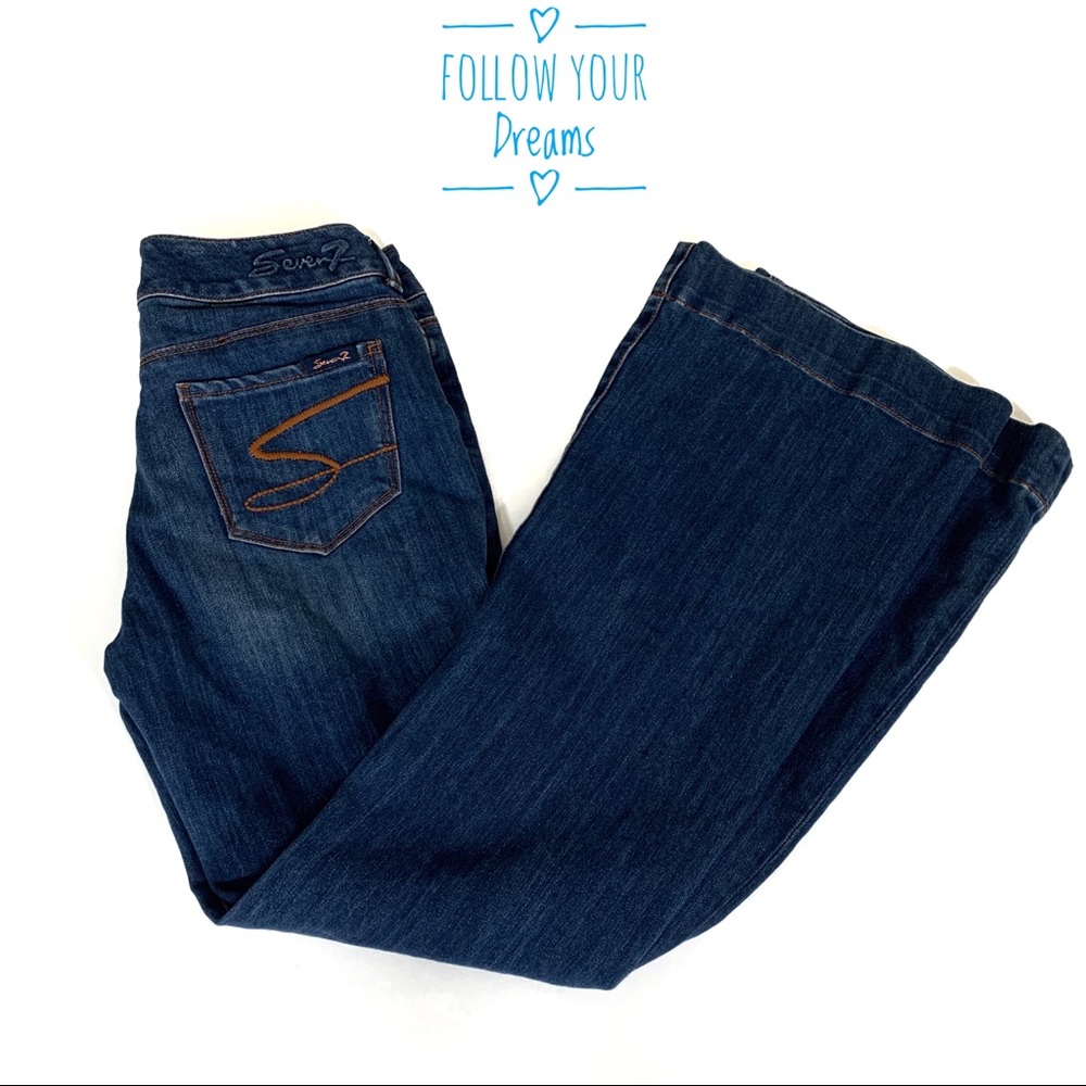 Seven7 Sexy Flare Jeans sz 30 Jeans 99% Cotton